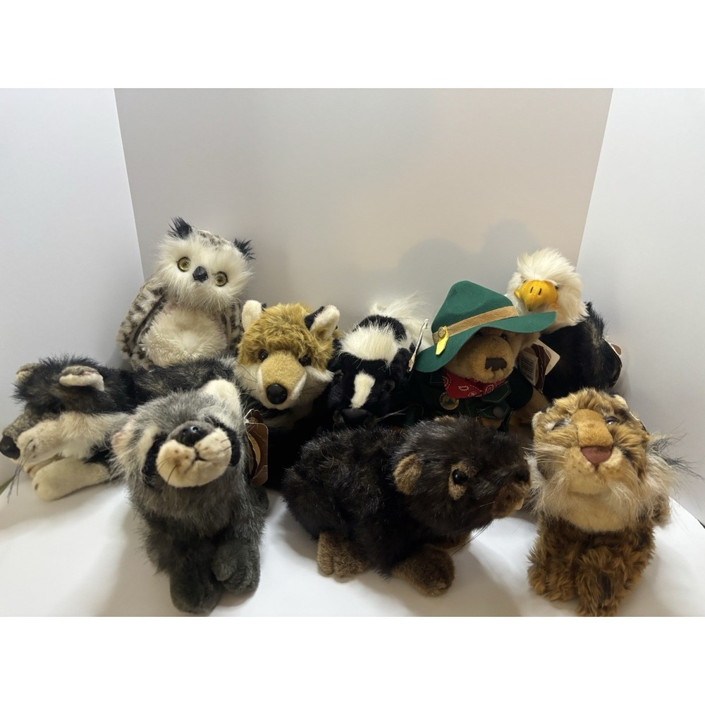 Vtg Ranger Gus and His Forest Friends Set Of 9 Plush Stuffed Animals 2 Talk - Picture 2 of 10